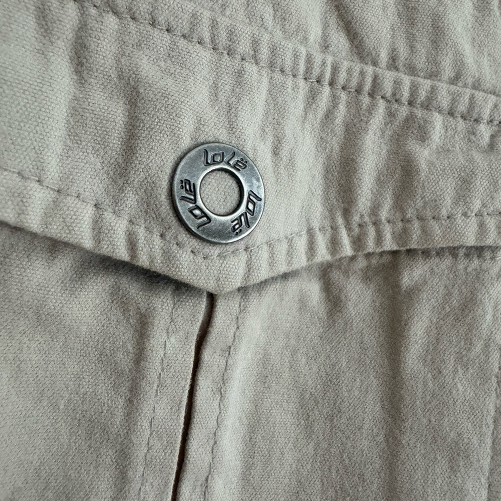 LOLE LOLË jacket vest snap buttons beige tan size 6 - Picture 4 of 9